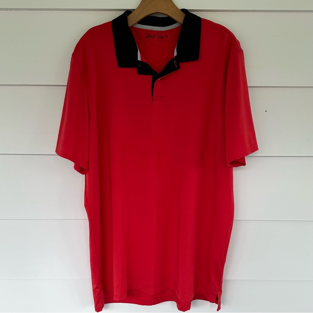 MENS- Red polo shirt, XL, EUC